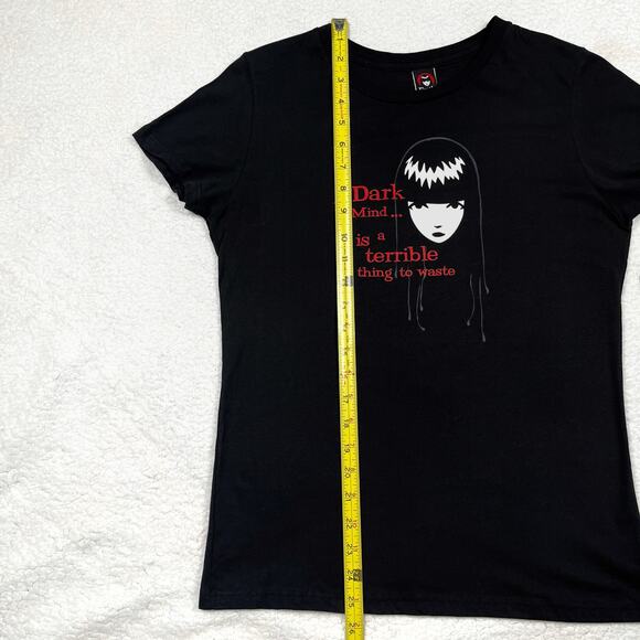 Vintage NWT Emily the Strange Dark Mind Graphic Tee T Shirt Large Goth Hot Topic - Picture 9 of 14